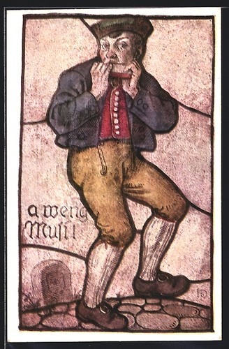 Künstler heinz schiestl - künstler-ak,