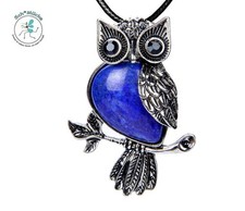 Halskette Eule Uhu Lapislazuli