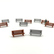 Parkbank H0 1:87 – 5er Set
