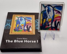MÜNZE - FRANZ MARC / DAS BLAUE PFERD - GEMÄLDE - BARREN -SILBER & FARB VEREDLUNG