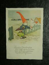 Alte AK , Zwerg mit Blume , ..zum Geburtstagsfeste , M. Savelsberg , (C980)