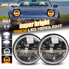 Paar 7'' LED Scheinwerfer Blinker E-Zertifiziert 12V Für Porsche 944 928 911 356