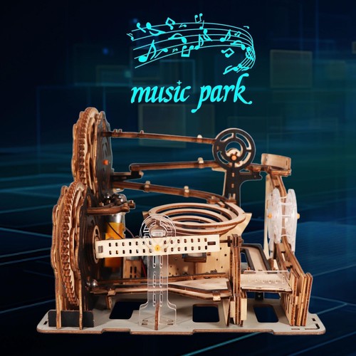 Holzpuzzle murmelbahn - 3d,