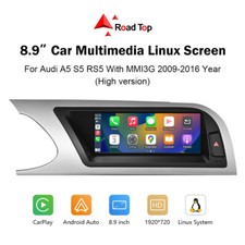 Für Audi A5 B8 S5 MMI3G 8,9' Linux Android Auto GPS Radio Carplay Bildschirm
