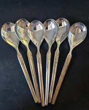 Drache Solingen Luxador Löffel 6x 100.er Silber +Vergoldung