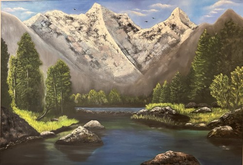 Gemälde öl leinwand 100x70 - Öl,