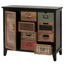 B-Ware Apothekerkommode MCW-O63, Schubladen Etikettenhalter, Korpus schwarz