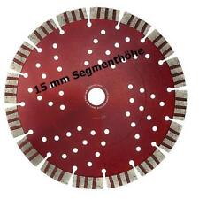 Diamanttrennscheibe Beton Waschbeton Bordstein Pflaster 230 /15 mm Turbo Segme