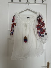 Luisa Spagnoli Bluse, Größe M, Damen, weiß