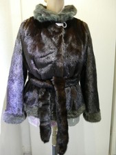 DAMEN PELZ NERZ JACKE 38-40ca