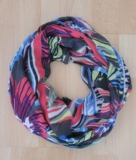 CECIL Loop Schal oliv/grün/weiß/blau/hellblau/rot/dunkelrot/schwarz, Schriftzug