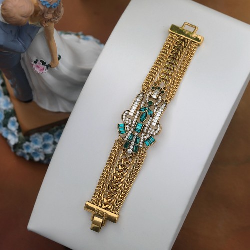 Art deco vergoldetes - vergoldetes, armband