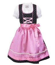Kinderdirndl Lea grau rosa