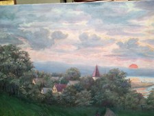 A. Heinzmann Bodensee KONSTANZ DINGELSDORF Kirche St. Nikolaus Schafe