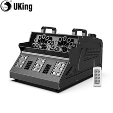 U'King 1500W Bubble Nebelmaschine RGB 3-in-1 LED DMX Smoke Bubble DJ Bühnenlicht