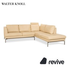 Walter Knoll Good Time Leder Ecksofa Beige Creme Sofa Couch
