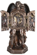 Triptychon Michael Figur Schild Schwert Hausaltar Relieftafel 30cm Veronese sign
