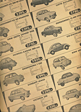 Preise-HITPARADE von Goggo T bis 300 SL "IAA Messe FFM" ZEITUNG "Die KURVE" 1957