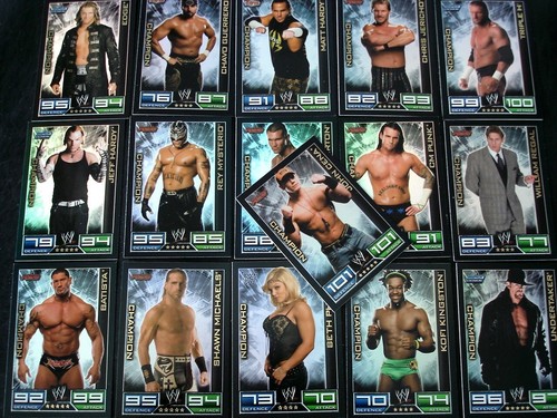 Topps wwe wrestling - slam, attax