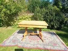 Weichholz Tisch ausziehbar von ca. 1850 Nussbaum Fuß Massivholz Top Zustand