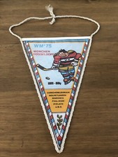 eishockey wimpel WM 1975 München - Düsseldorf/ Pennant/Fanion