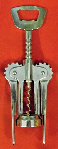 Korkenzieher metall verchromt - korkenzieher,