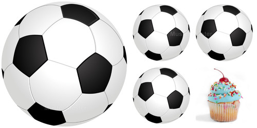 Fußball muffin tortenbild - fußball,