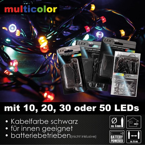 50er led lichterkette - 10/20/30/50er,