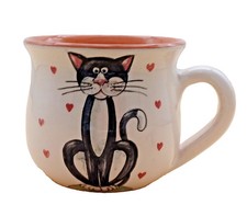 Kunst Keramik Katze Tasse