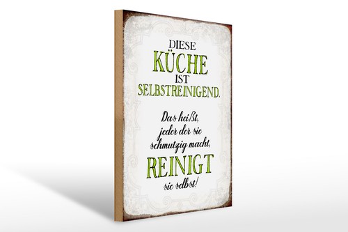 Holzschild spruch 40x30 - holzschild, cm