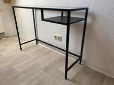 `Tisch, ikea. 100x36 cm. Schwarzbraun/Glas. Laptoptisch.