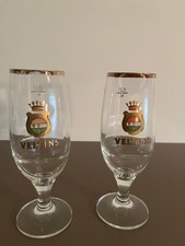 2 VELTINS Glas Bier Form für