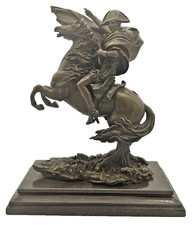 BRONZESKULPTUR Napoleon auf Pferd Bonaparte Figur Statue JMA305