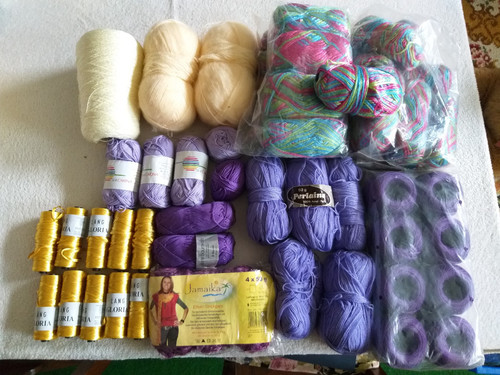 Wolle paket 3kg gelb - ca, gelb-