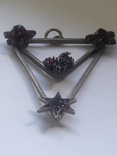 Vintage granat anhänger stern - vintage,