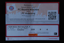 FÜR SAMMLER:Ticket, Karte, FC Bayern München - FC Augsburg, Eintrittskarte