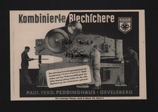 GEVELSBERG, Werbung 1939, Paul Ferd. Peddinghaus Blechschere