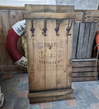 GARDEROBE WANDGARDEROBE OLD DUBLIN WHISKY LANDHAUSSTIL HOLZ FRACHTKISTE BRAUN