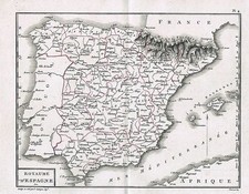 1808 - Espana Spain map carta