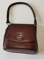 Vintage Leder Handtasche Ledertasche dklbraun Alte Damentasche Retro Tragetasche