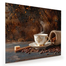 Wandbild Glasbild Kaffee Und