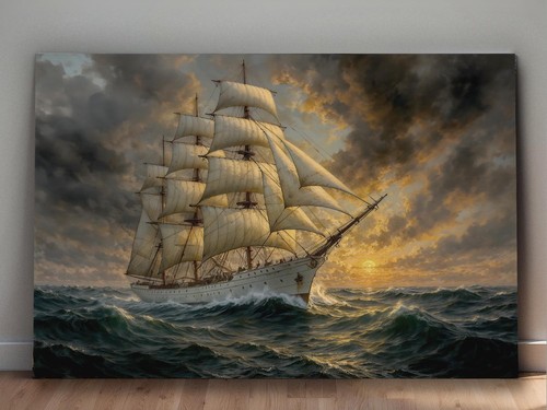 Segelschiff abendlicht - segelschiff, im