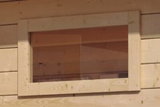 Gartenhausfenster Holzfenster naturbelassen feststehend für 28 mm Wände +AKTION+
