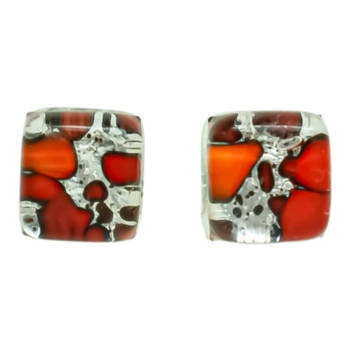 Murano glas ohrstecker rot - murano,
