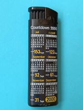 Rarität Countdown 2000 BIC Einwegfeuerzeug 25. Geburtstag Vintage Millenium Gas