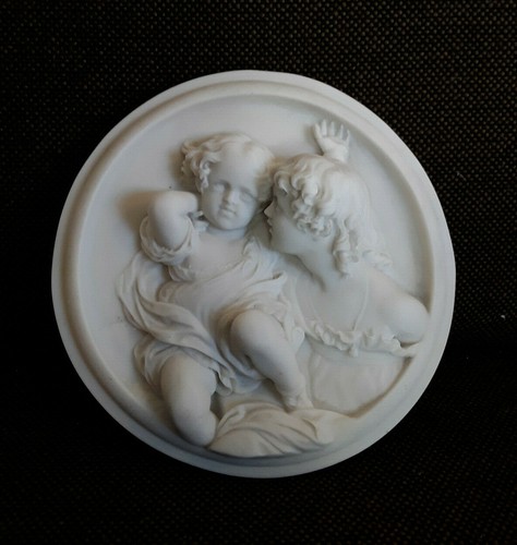 Relief kinderszene alabaster - relief,