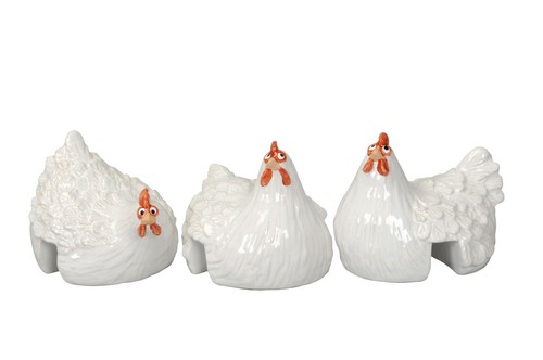 Set weiße hühner - set,