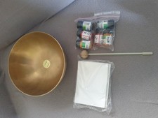 Klangschale,  Peter Hess, Himalaja Gelenkschale mit Zubehör, Kinderset, 960 gr.