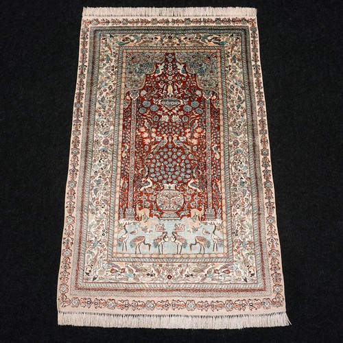 Seidenteppich hereke 123 78 - hereke, x