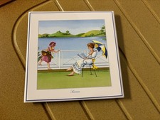 Kachel 15 cm Fliese Villeroy & Boch Mettlach Untersetzer Romantic Season Sommer